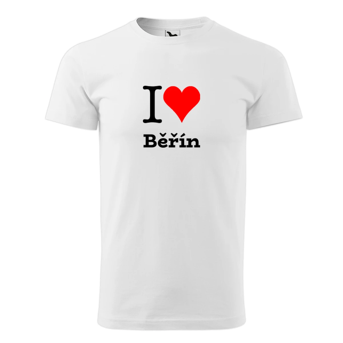 Bílé dětské tričko I love Běřín