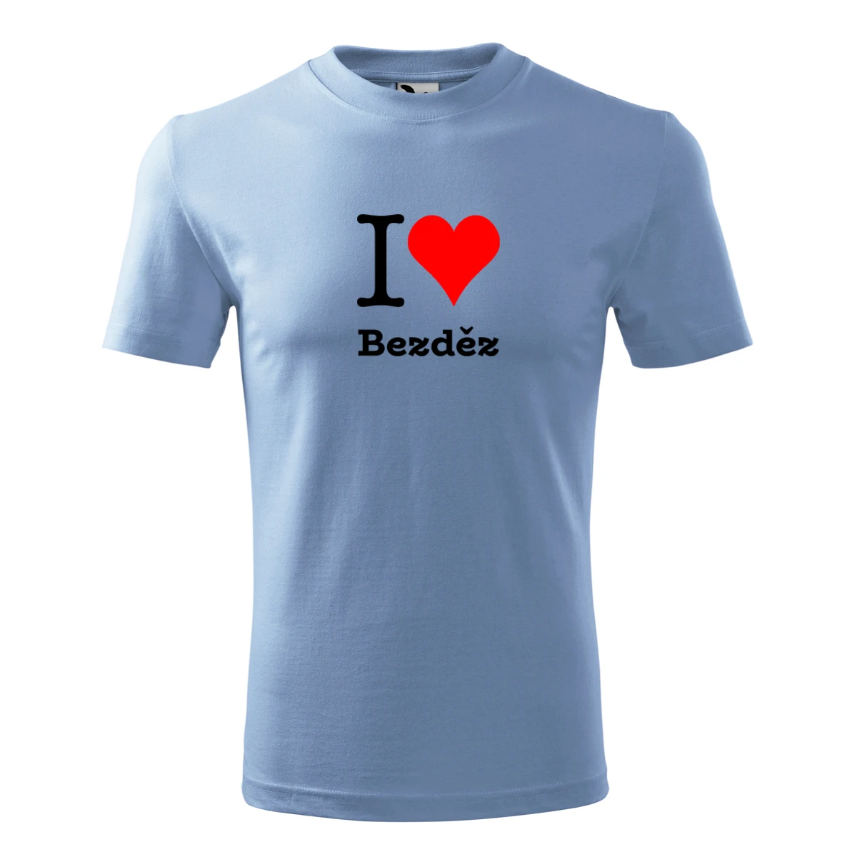 Světle modré dětské tričko I love Bezděz