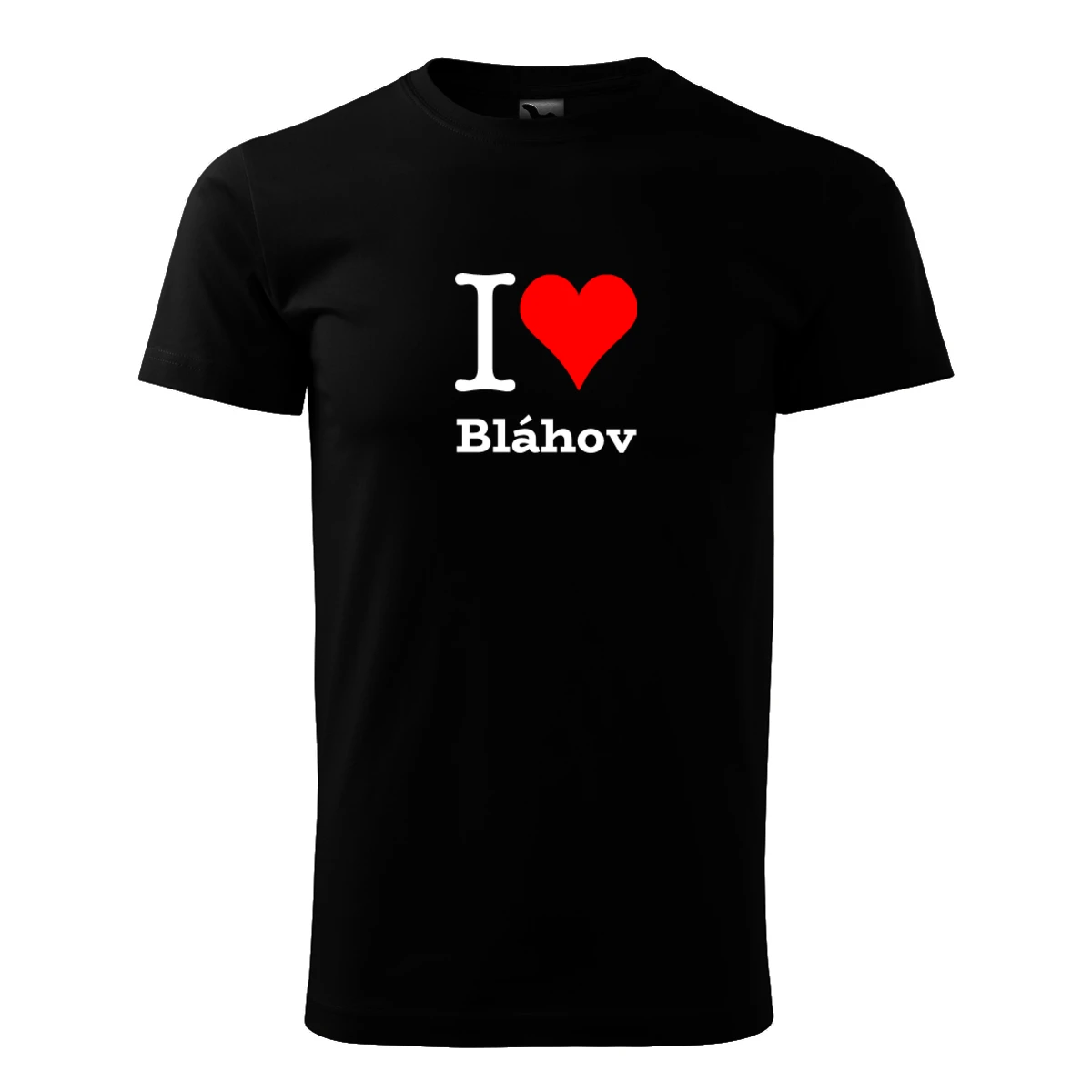 Černé dětské tričko I love Bláhov