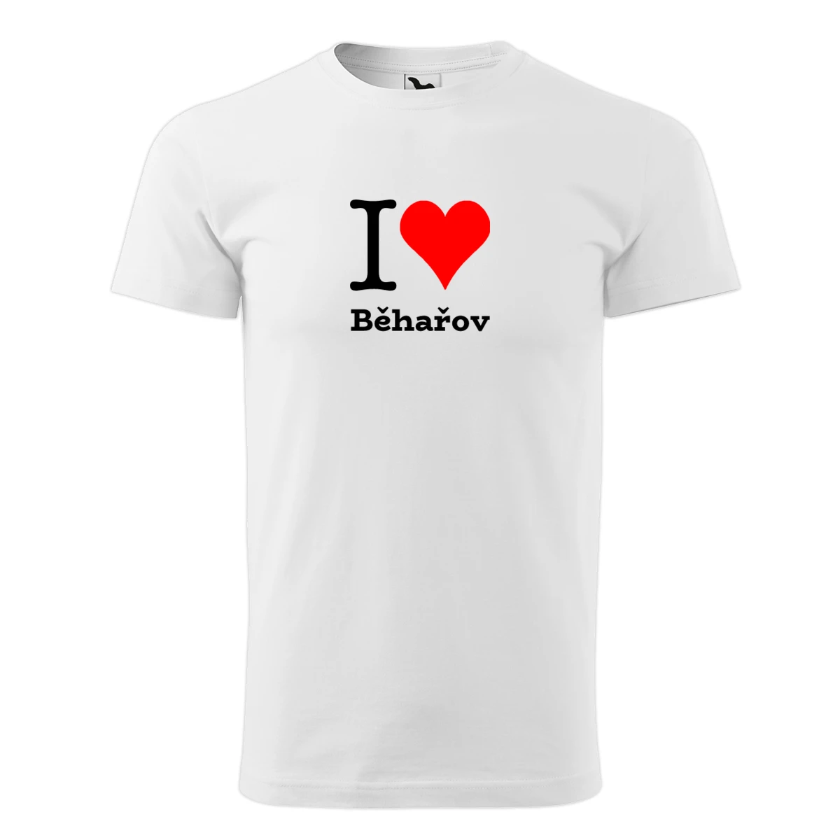 Bílé tričko I love Běhařov