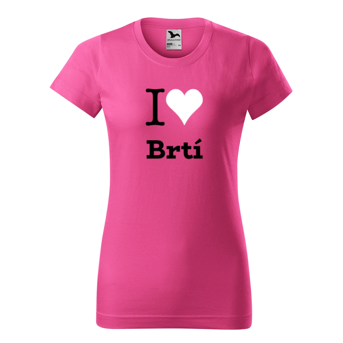 Purpurové dámské tričko I love Brtí