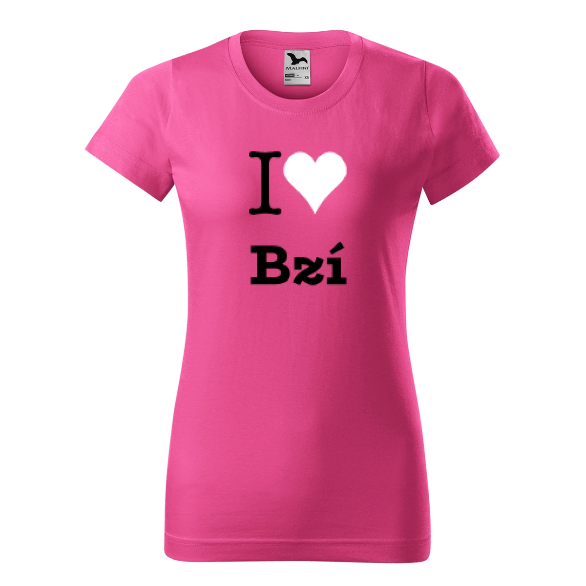 Purpurové dámské tričko I love Bzí