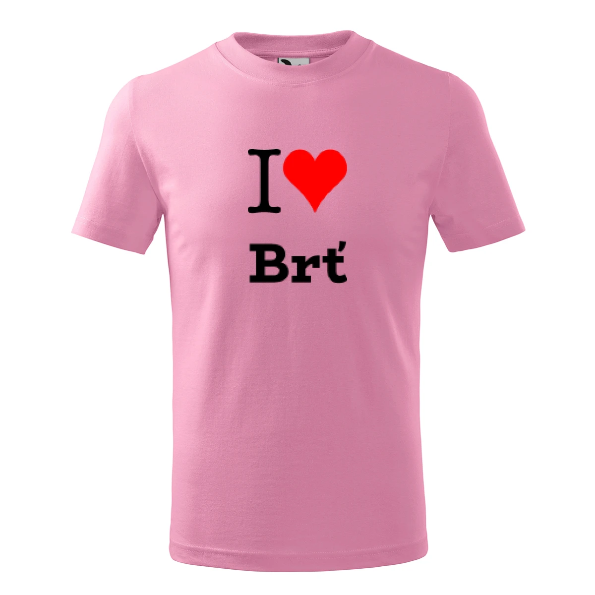 Růžové dětské tričko I love Brť