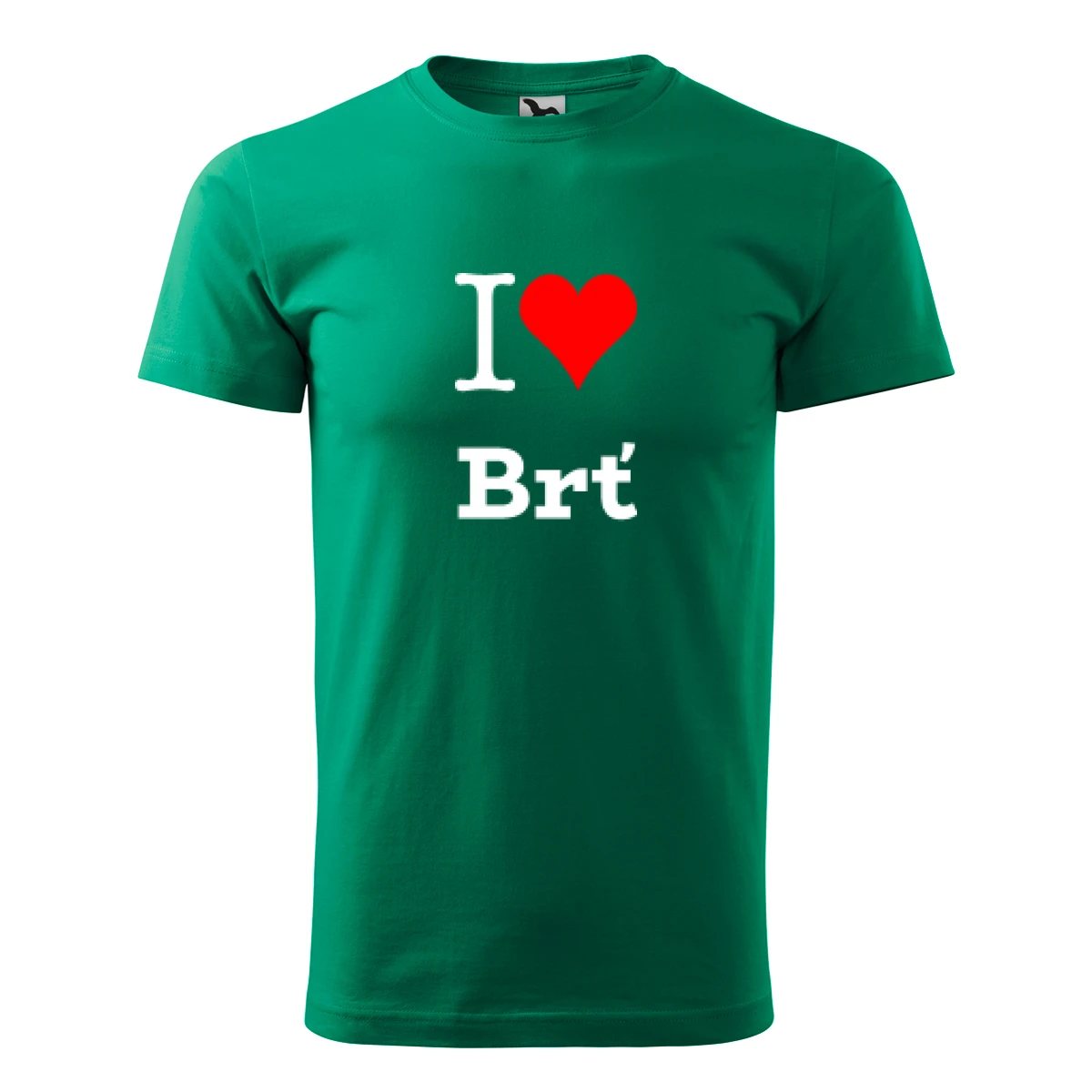 Zelené dětské tričko I love Brť