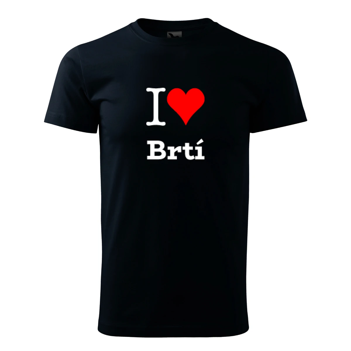 Tmavě modré dětské tričko I love Brtí