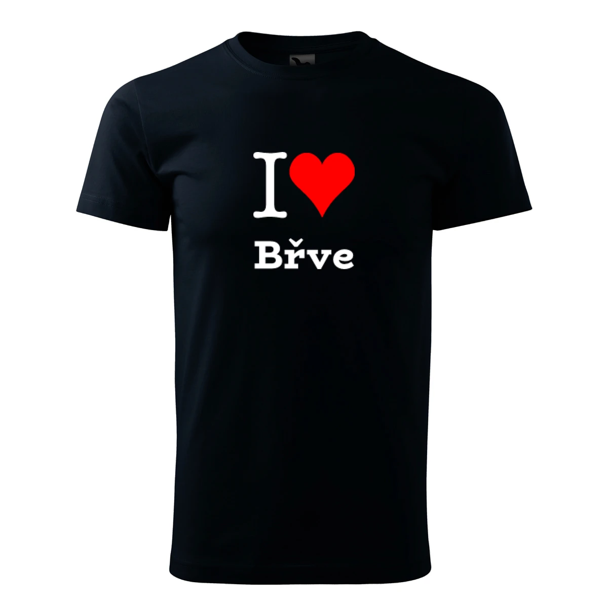 Tmavě modré dětské tričko I love Břve