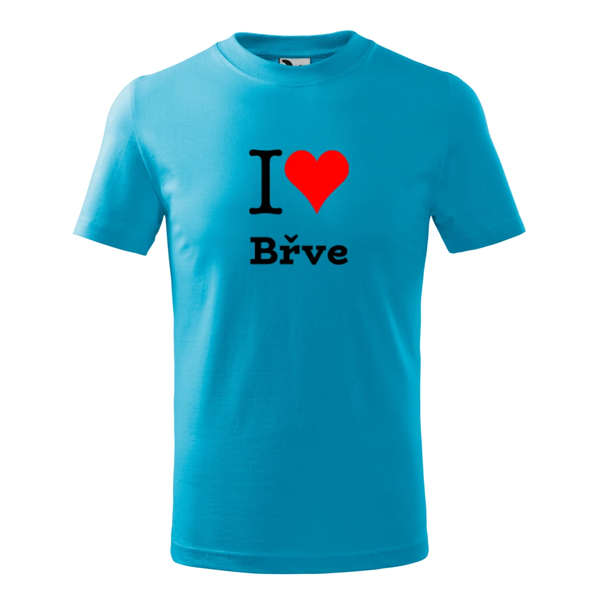 Tyrkysové dětské tričko I love Břve