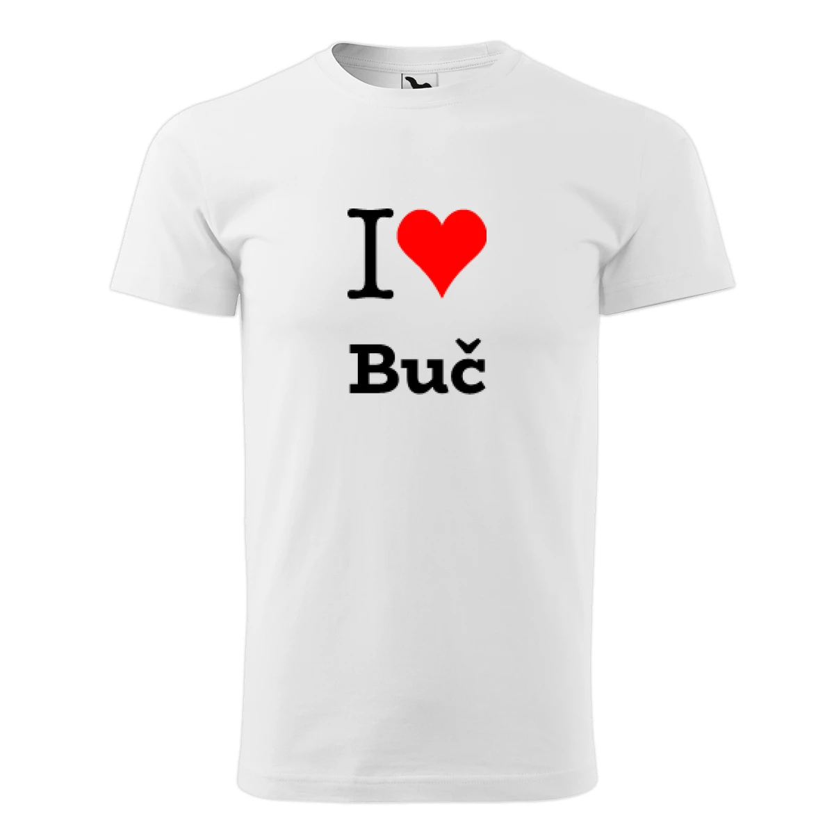 Bílé dětské tričko I love Buč