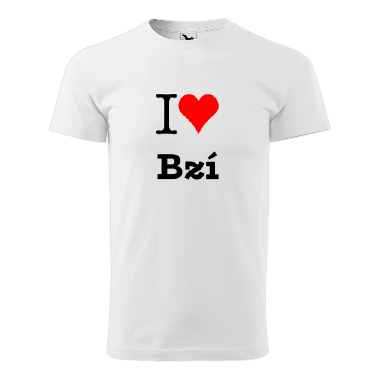 Bílé dětské tričko I love Bzí