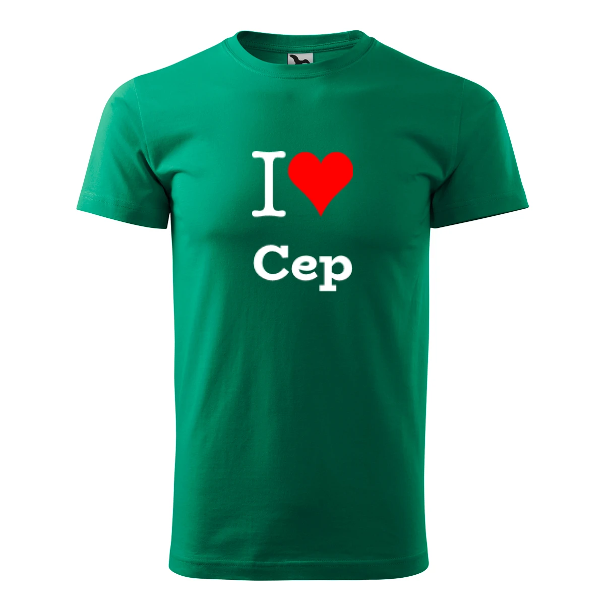 Zelené dětské tričko I love Cep