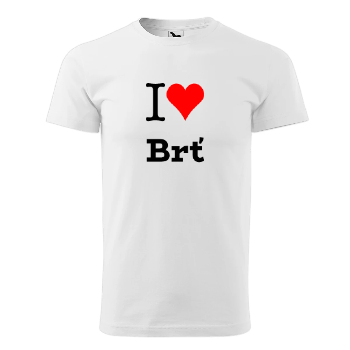 Bílé tričko I love Brť