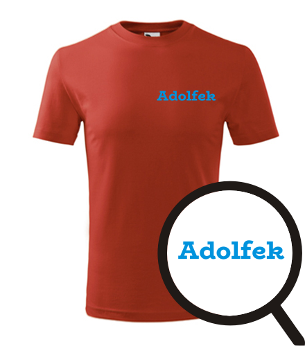 Červené dětské tričko Adolfek