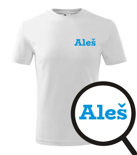 Bílé dětské tričko Aleš