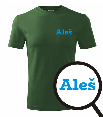 Lahvově zelené tričko Aleš