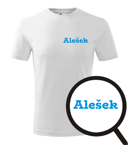 Bílé dětské tričko Alešek