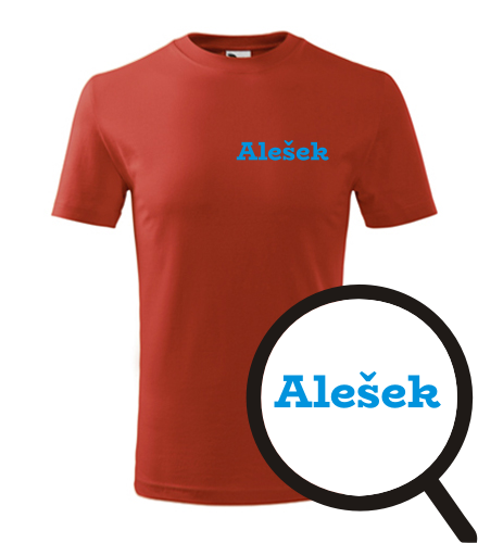 Červené dětské tričko Alešek