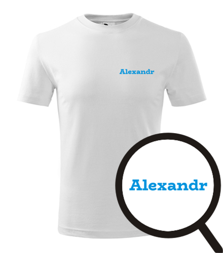 Bílé dětské tričko Alexandr