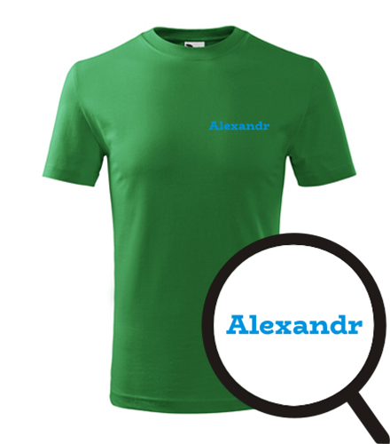Zelené dětské tričko Alexandr