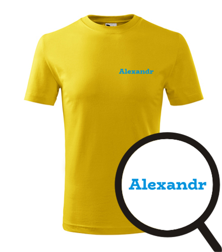 Žluté dětské tričko Alexandr