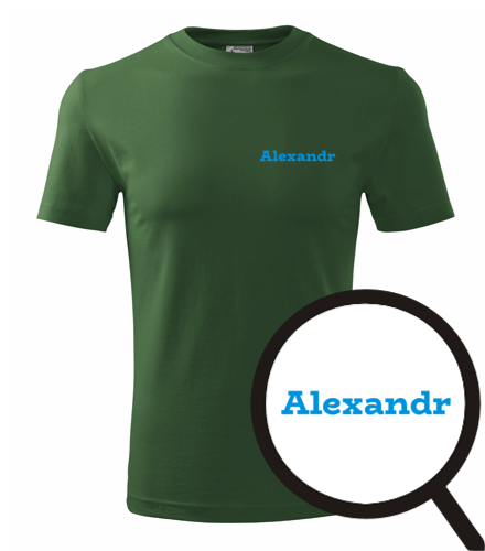 Lahvově zelené tričko Alexandr