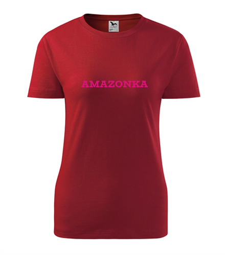 Červené dámské tričko Amazonka