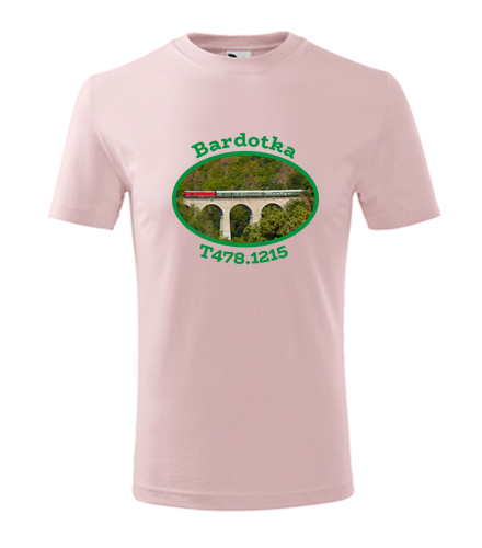 Růžové dětské tričko s mašinkou Bardotka T478.1215