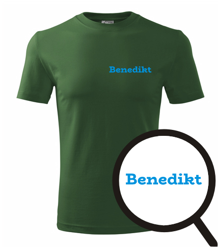 Lahvově zelené tričko Benedikt