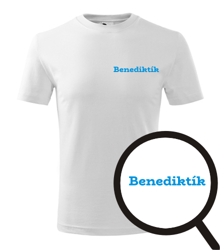 Bílé dětské tričko Benediktík