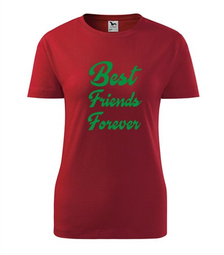 Červené dámské tričko Best Friends Forever