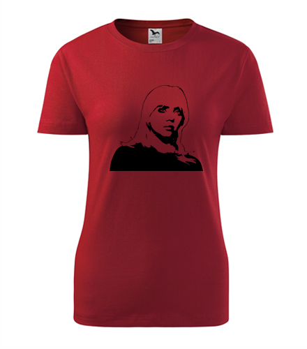 Červené dámské tričko Billie Eilish
