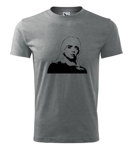 Šedé tričko Billie Eilish