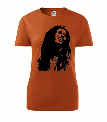 Oranžové dámské tričko Bob Marley