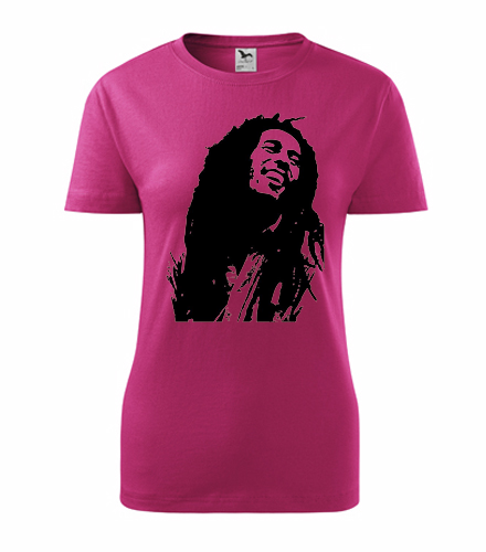 Purpurové dámské tričko Bob Marley
