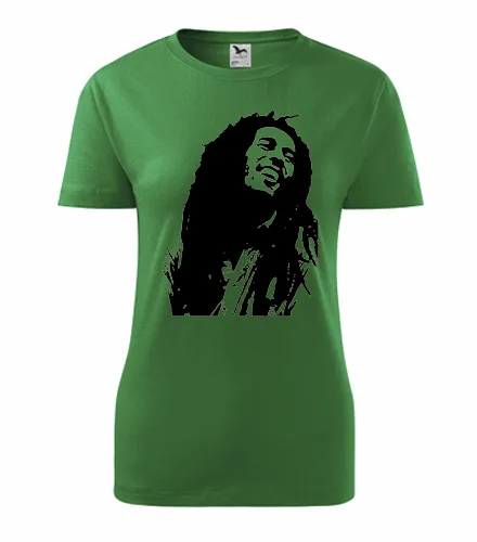 Zelené dámské tričko Bob Marley