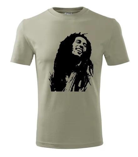 Khaki tričko Bob Marley