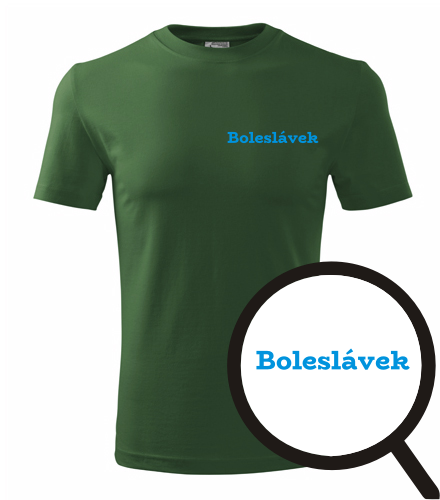 Lahvově zelené tričko Boleslávek