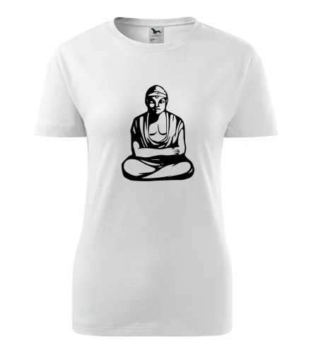 Bílé dámské tričko Buddha