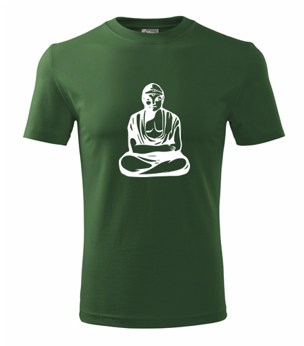Lahvově zelené tričko Buddha