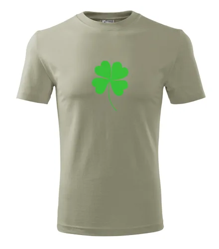Khaki tričko s čtyřlístkem
