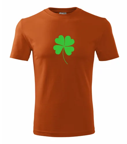 Oranžové tričko s čtyřlístkem