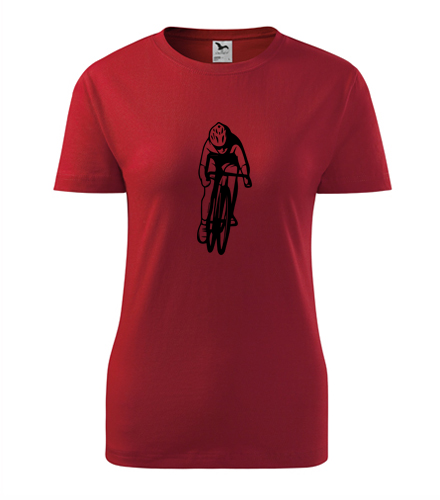 Červené dámské tričko cyklista