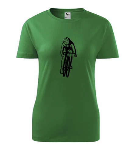 Zelené dámské tričko cyklista