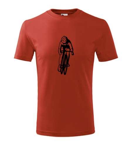 Červené dětské tričko cyklista