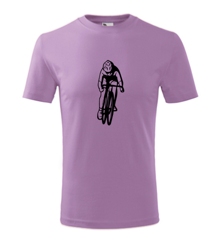 Fialové dětské tričko cyklista