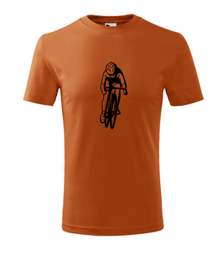 Oranžové dětské tričko cyklista