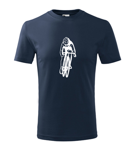 Tmavě modré dětské tričko cyklista
