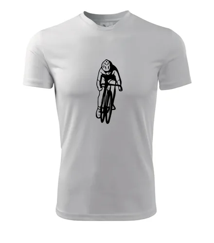 Bílé tričko cyklista