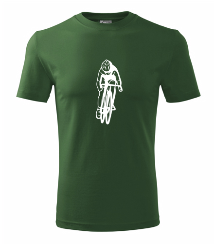 Lahvově zelené tričko cyklista