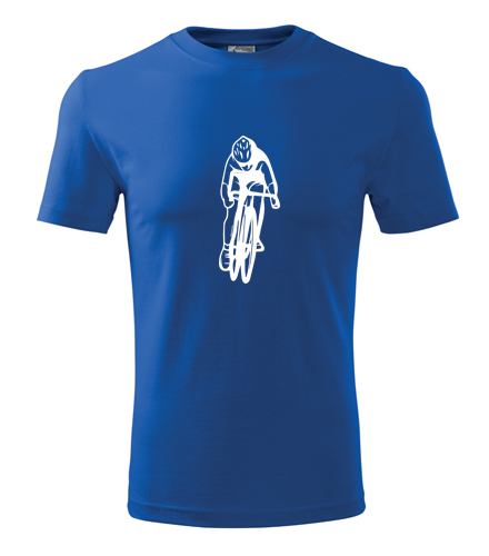 Modré tričko cyklista