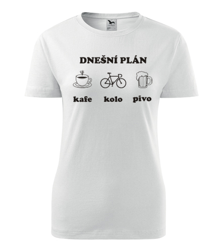 Bílé dámské tričko cyklo plán 2